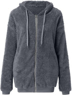 Women's Casual Zip up Hoodies Long Tunic Sweatshirts Jackets Fashion Plus Size Hoodie with Pockets