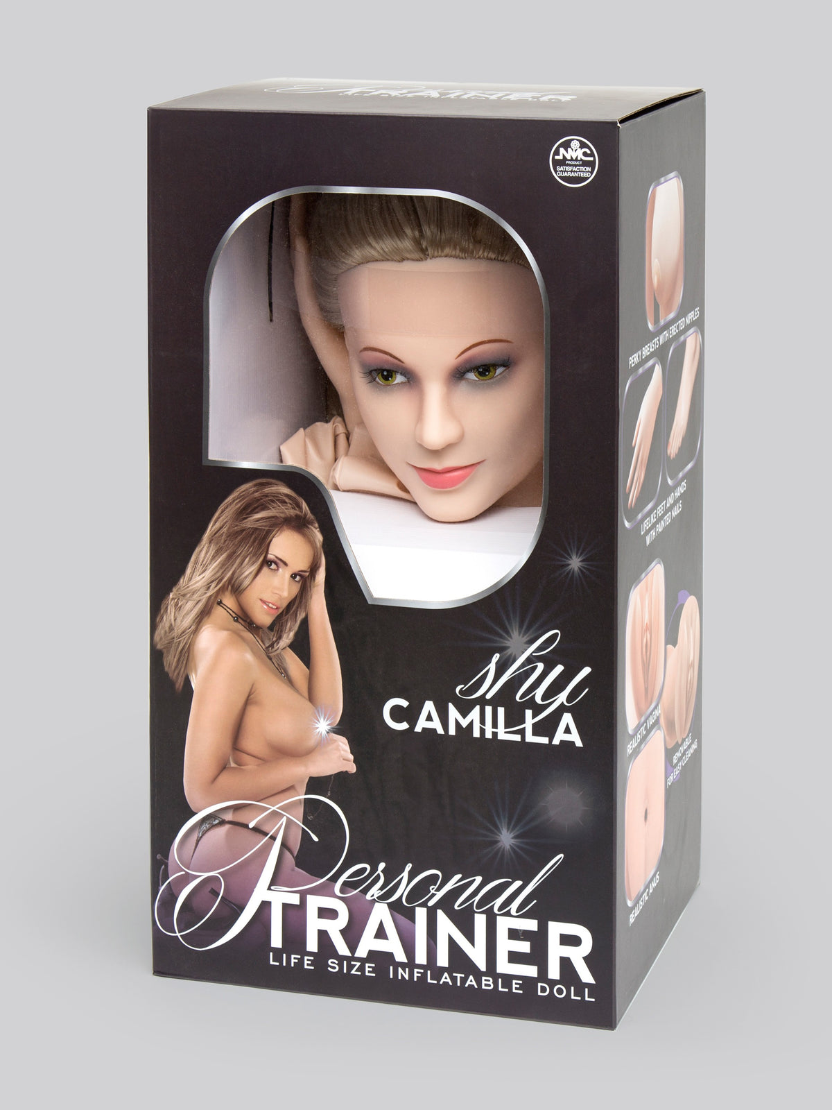 Shy Camilla Realistic Vagina and Ass Vibrating Inflatable Sex Doll 112oz, Flesh Pink