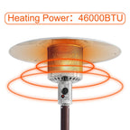 Nitouy American Standard KLD7002S / 46000BTU Outdoor Courtyard Gas Umbrella Heater / Bronze