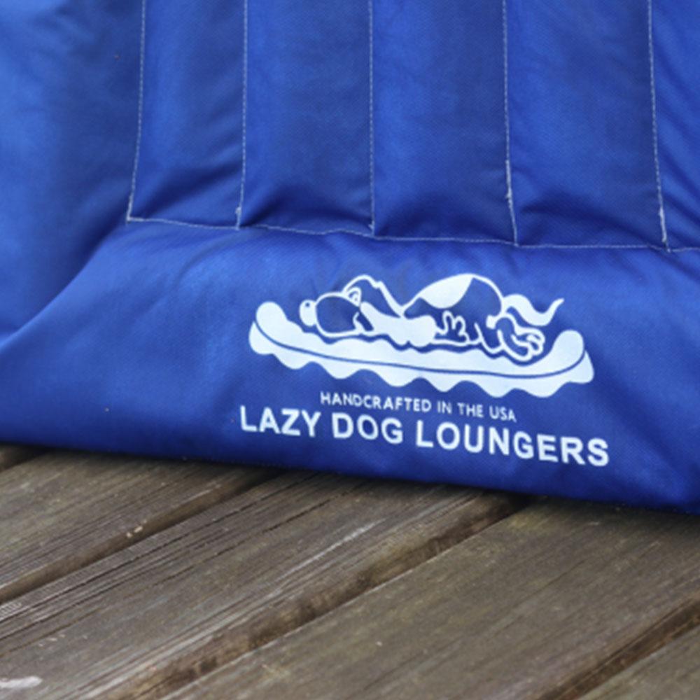 The Better Options Company Blue Lazy Dog Pool Lounger and Lake Raft Floating River Swim Mat for Big Dogs Up to 110 Pounds, Large