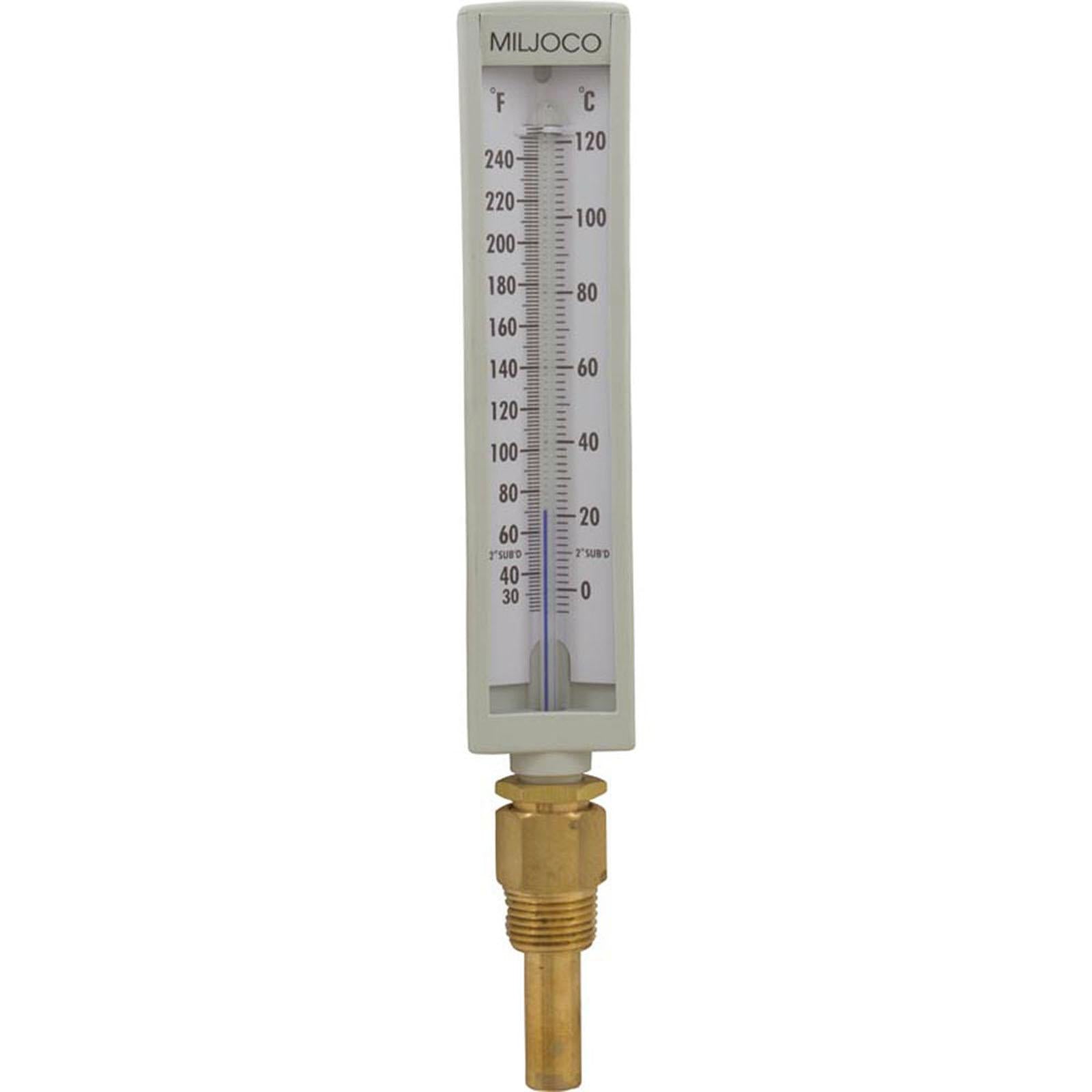 Raypak Thermometer, Raypak, Brass, Vertical Display