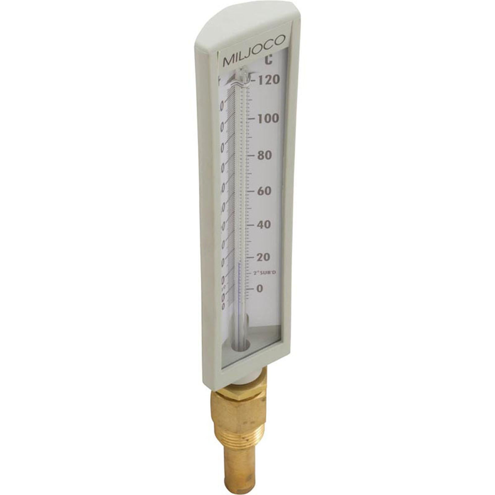 Raypak Thermometer, Raypak, Brass, Vertical Display