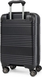 Roundtrip Hardside Expandable Luggage, TSA Lock, 8 Spinner Wheels, Hard Shell Polycarbonate Suitcase, Black, 2-Piece Set (21/25)
