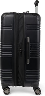 Roundtrip Hardside Expandable Luggage, TSA Lock, 8 Spinner Wheels, Hard Shell Polycarbonate Suitcase, Black, 2-Piece Set (21/25)