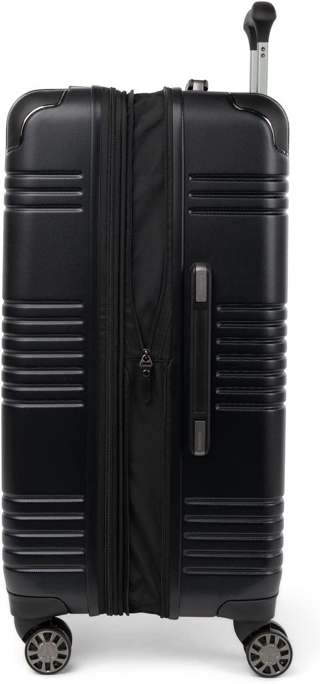 Roundtrip Hardside Expandable Luggage, TSA Lock, 8 Spinner Wheels, Hard Shell Polycarbonate Suitcase, Black, 2-Piece Set (21/25)