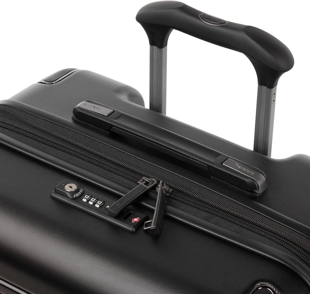 Roundtrip Hardside Expandable Luggage, TSA Lock, 8 Spinner Wheels, Hard Shell Polycarbonate Suitcase, Black, 2-Piece Set (21/25)