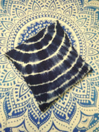 Indigo White Spred Half Circle Pillow, Tie Dye Cushions, Decorative Cotton Throw, Shibori Pillow Cases, Outdoor Cushion Cover 16x16, Bohemian Pillow Shams (2) (50)