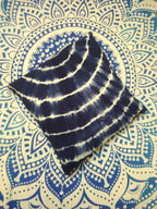Indigo White Spred Half Circle Pillow, Tie Dye Cushions, Decorative Cotton Throw, Shibori Pillow Cases, Outdoor Cushion Cover 16x16, Bohemian Pillow Shams (2) (50)