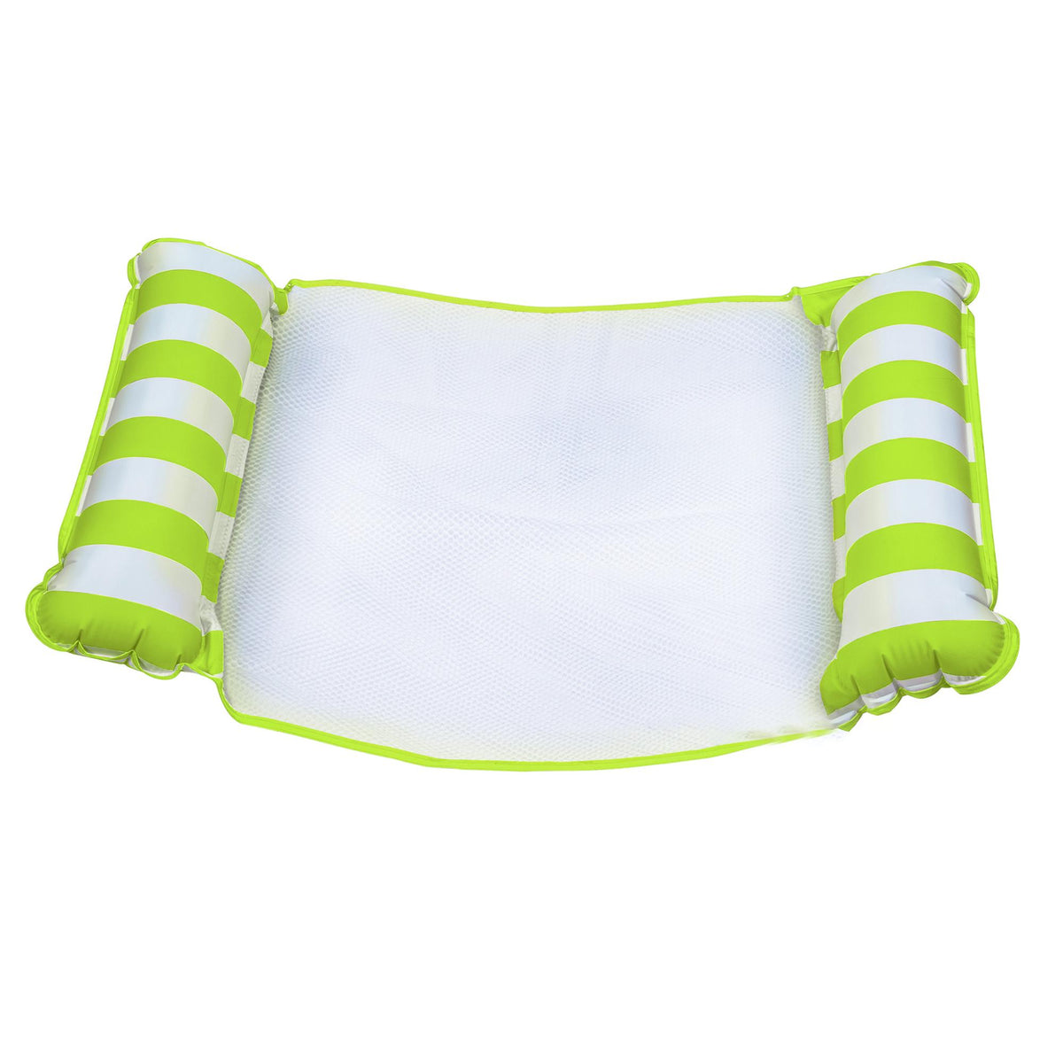 Aqua Leisure Supersized Floating Party Plank Platform, Green Stripe &amp; Monterey Inflatable 4-in-1 Pool Hammock Floating Lounger,