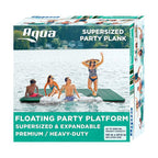 Aqua Leisure Supersized Floating Party Plank Platform, Green Stripe &amp; Monterey Inflatable 4-in-1 Pool Hammock Floating Lounger,