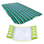 Aqua Leisure Supersized Floating Party Plank Platform, Green Stripe &amp; Monterey Inflatable 4-in-1 Pool Hammock Floating Lounger,