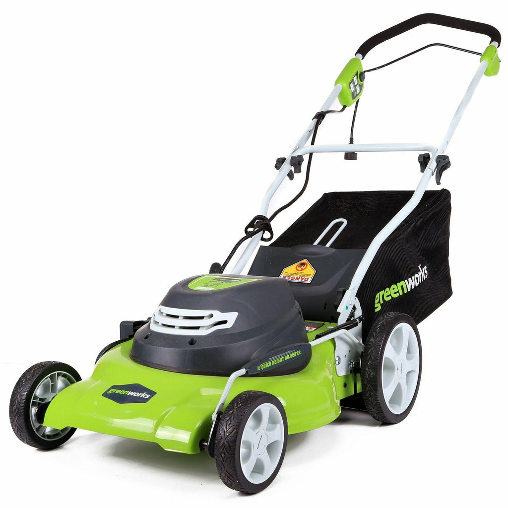 GreenWorks 25022 20-Inch 12 Amp Electric Corded Lawn Mower Garden Yard New