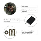 24 in. D 9 ft. L Pre-Lit Glittered Pine Cone Artificial Christmas Garland Set and Wreath (2-Pack)