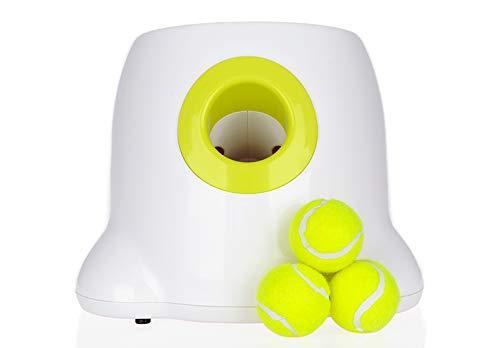 Ready Set Fetch Automatic Tennis Ball Launcher Dog Toy | Dog Puppy Toys Tennis Ball Launcher | Automatic Fetching Throwing Machine Pet Ball Throwing Device | Play Fetch Conveniently Comes With 3 Balls
