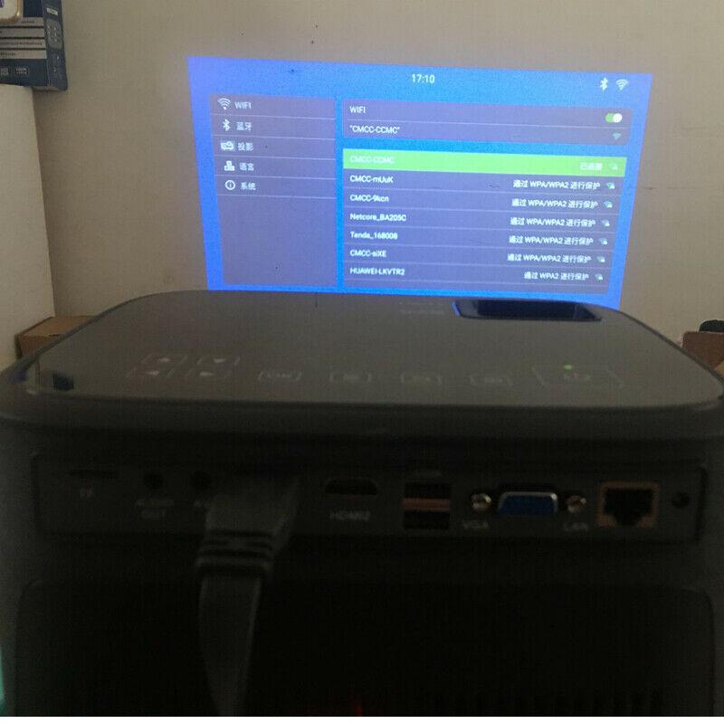 smart 4k projector 5g wifi usb 1080p home cinema apps online movie tv battery
