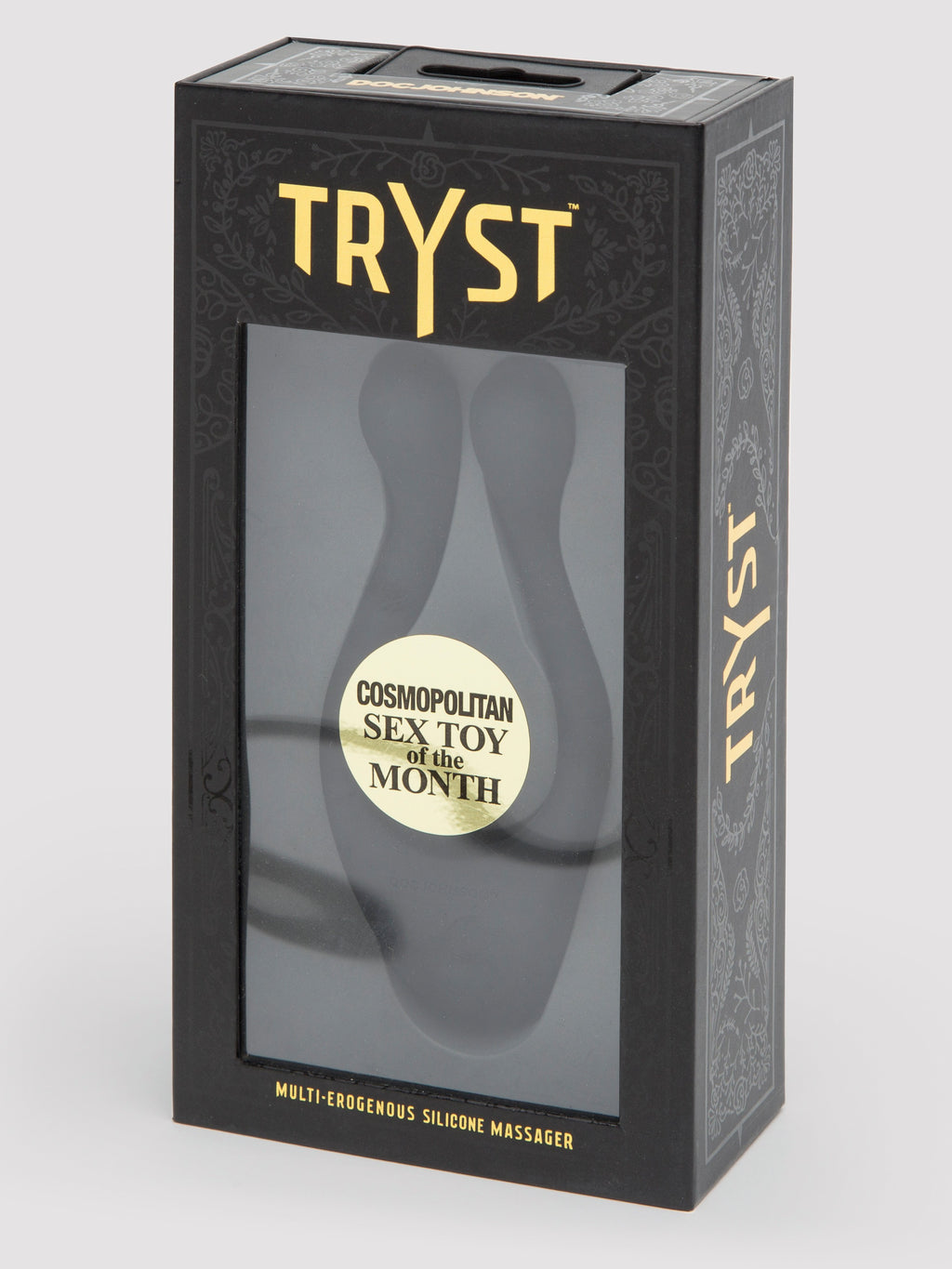 Doc Johnson Tryst Rechargeable 7 Function Multi-Erogenous Vibrator, Black