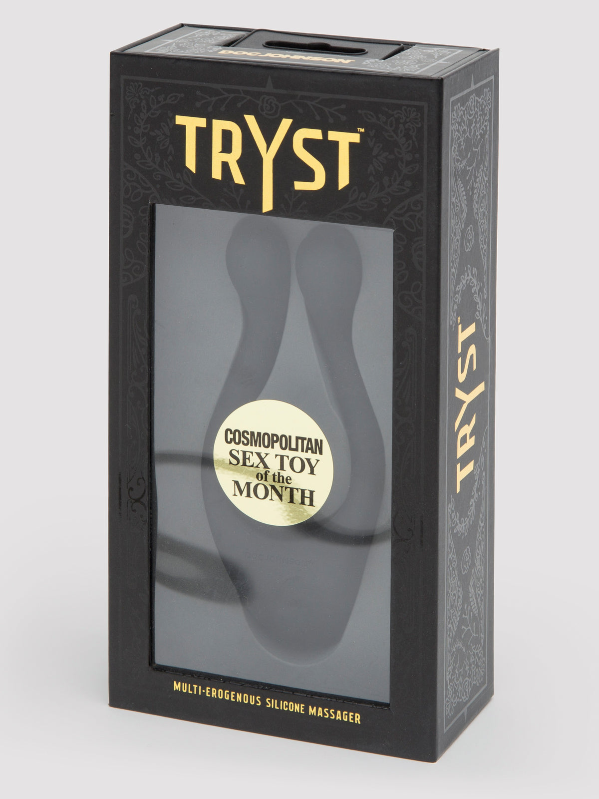 Doc Johnson Tryst Rechargeable 7 Function Multi-Erogenous Vibrator, Black