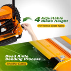 Push Reel Lawn Mower, 16-Inch 5-Blade Cordless Manual Reel Lawn Mower, Walk-Behind Steel Lawn Mower with 4-Position Cutting Height Adjustment &amp; SponGrip