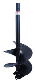 18" heavy duty earth auger, 2" round drive, 4 ft long, replaceable edges