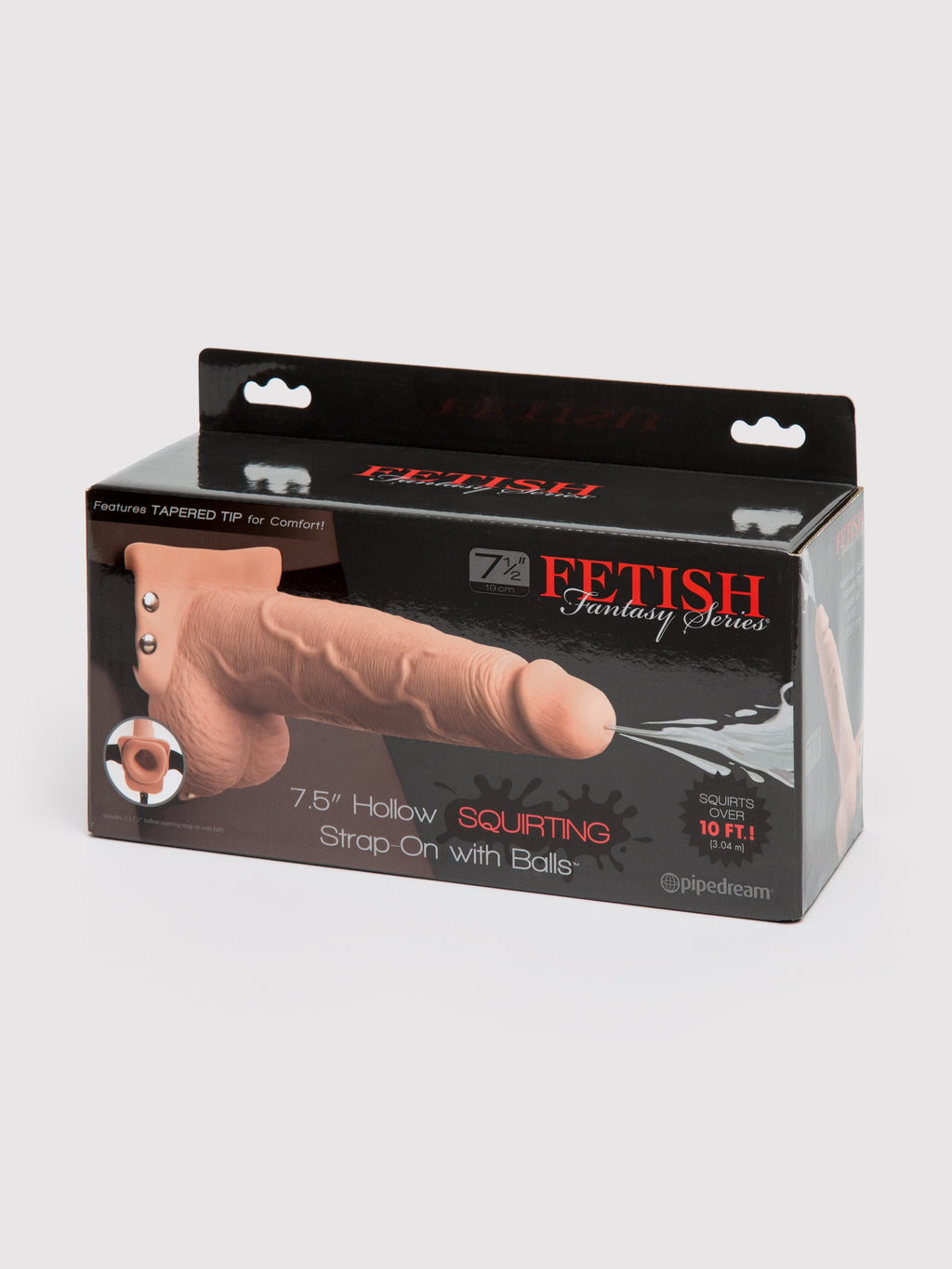 Fetish Fantasy Ejaculating Hollow Strap-On 7.5 Inch, Flesh Pink