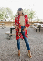 floral kimono cardigan