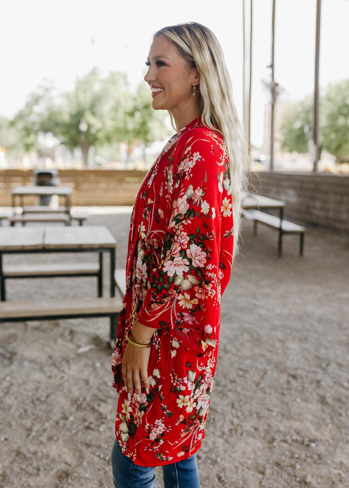floral kimono cardigan