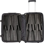 Up to 12 Bottles &amp; All Purpose Wine Travel Suitcase (Black)