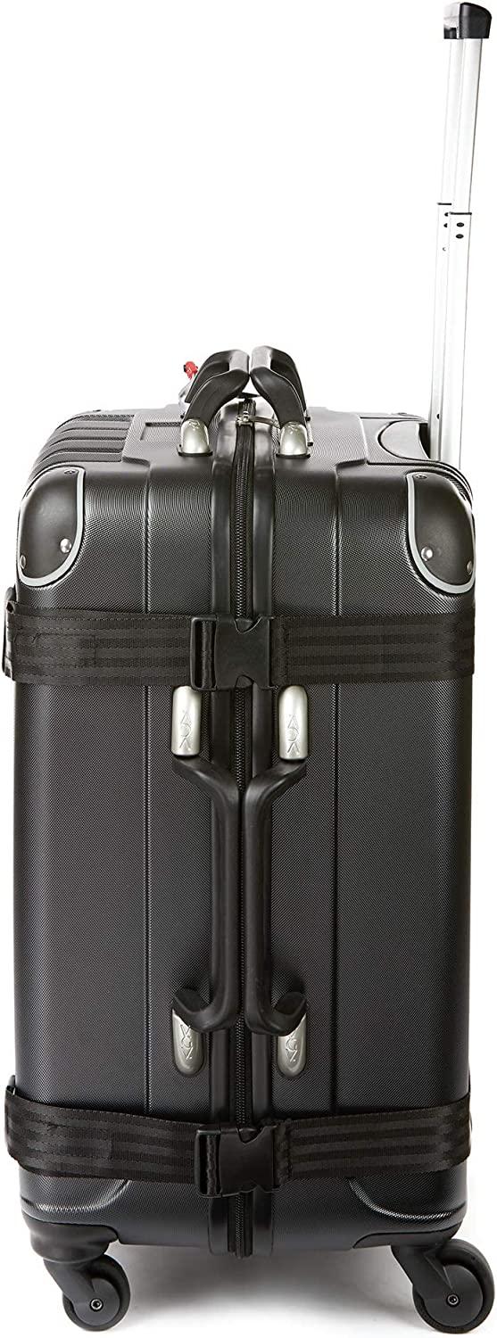 Up to 12 Bottles &amp; All Purpose Wine Travel Suitcase (Black)