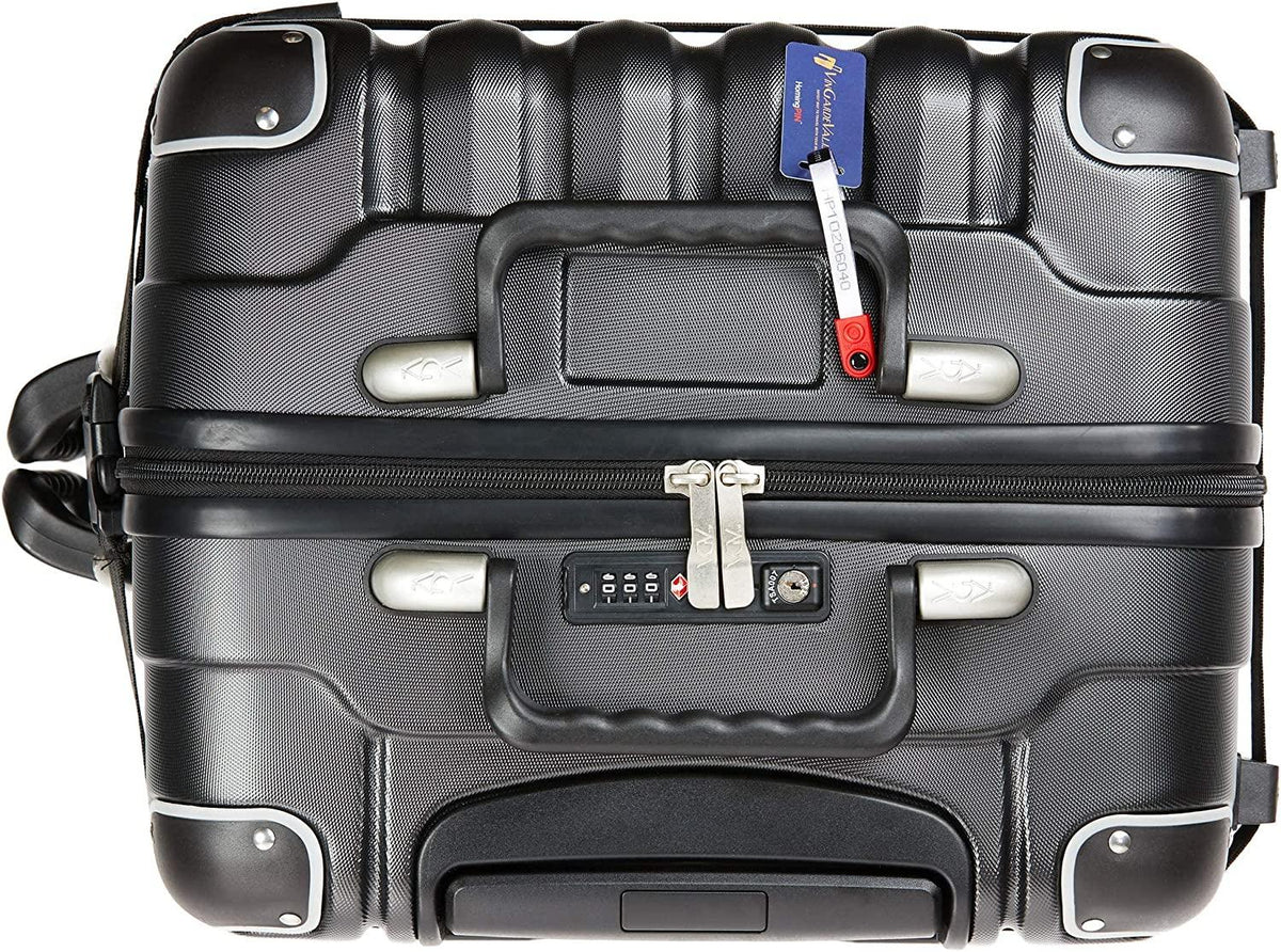 Up to 12 Bottles &amp; All Purpose Wine Travel Suitcase (Black)