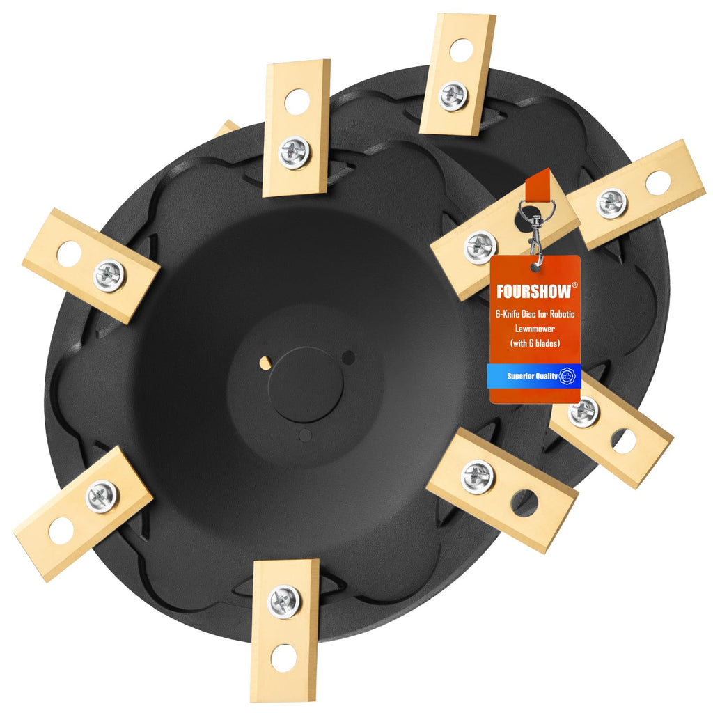 [Upgrade] 2 Blade Discs + 12 Pcs Blades Compatible with  A1600, A2000, A2500 and A3000, Lawn Mower Robot Blade Disc, Robotic Lawn Mower Turntable