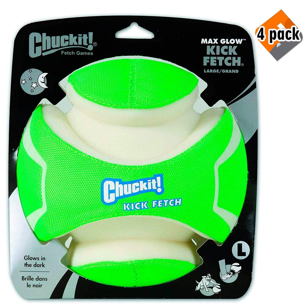 Chuckit Max Glow Kick Fetch Large, 4 Pack