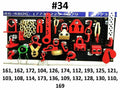 SET#34 B - 21 PIECE AUTO BODY FRAME MACHINE PULLING TOOLS AND CLAMPS WITH BOARD