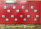 SET#34 B - 21 PIECE AUTO BODY FRAME MACHINE PULLING TOOLS AND CLAMPS WITH BOARD