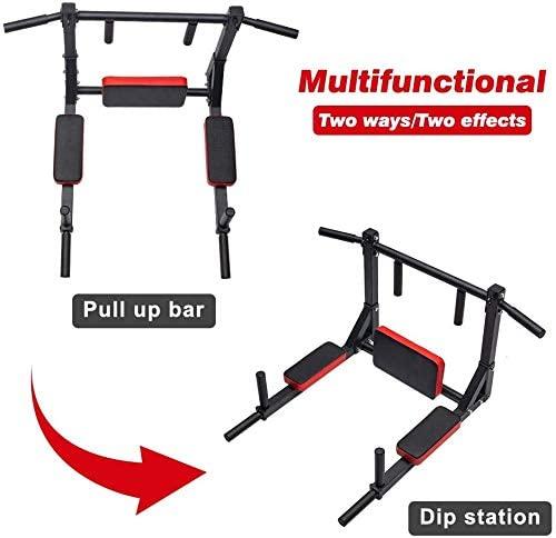 PLKO Wall Mount Pull Up Bar Wall Mounted Body Press Pull Up Bar Gym Chin-Up for Upper Body Workout