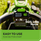 60V 21" Brushless (Self-Propelled) Cordless Lawn Mower, 2 x 4.0Ah Batteries (3/4 Acre, Rapid Charger, 4-in-1, LED Lights, IPX4)