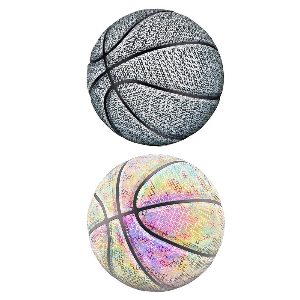 Light Up Basketball Ball Battery-Rainbow Pu Glow In Dark Basketball Fluorescent Bright After Sun Shine Official Size&amp; Weight (Size 7) Light-Up Basketball For Man Teen Boy