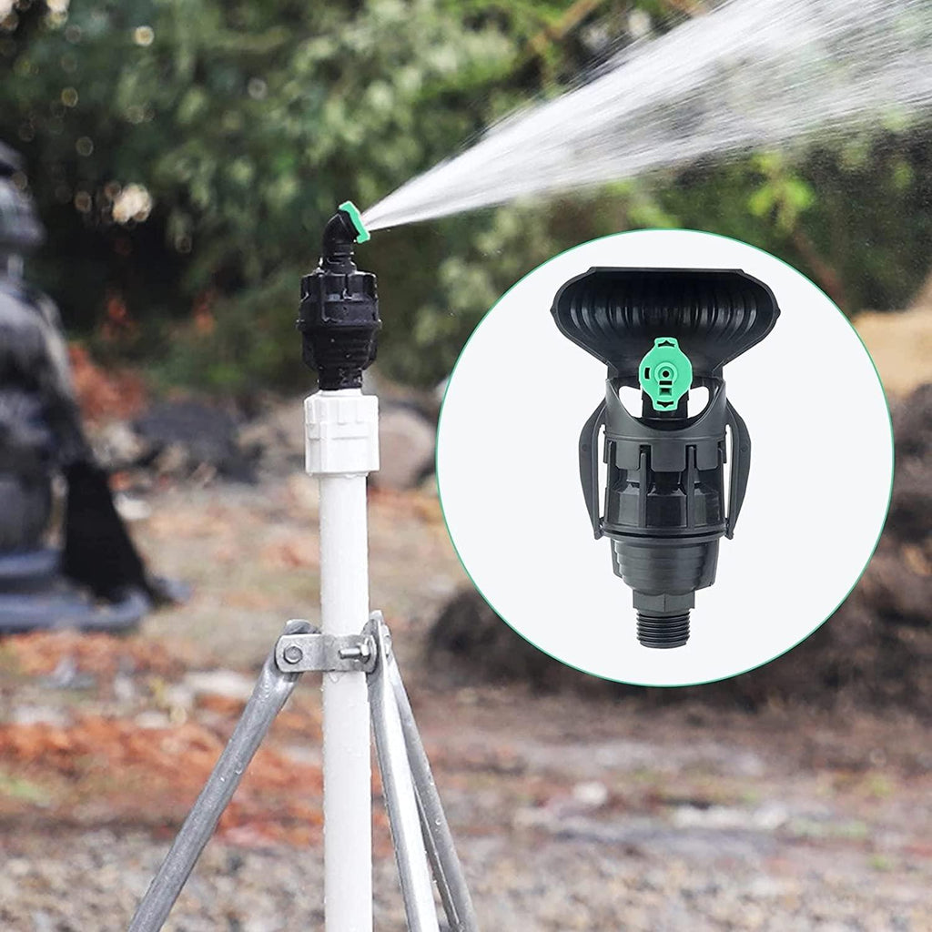 XLEVE 10 Pieces 1/2" Male Thread Garden Agricultural Irrigation Sprayers 180degree Rotating Nozzle Long Distance Spray Lawn Irrigation Sprinklers