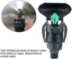 XLEVE 10 Pieces 1/2" Male Thread Garden Agricultural Irrigation Sprayers 180degree Rotating Nozzle Long Distance Spray Lawn Irrigation Sprinklers