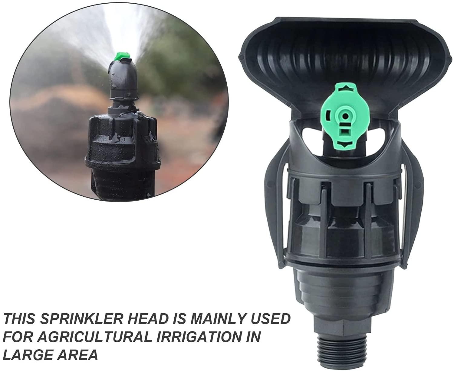 XLEVE 10 Pieces 1/2" Male Thread Garden Agricultural Irrigation Sprayers 180degree Rotating Nozzle Long Distance Spray Lawn Irrigation Sprinklers