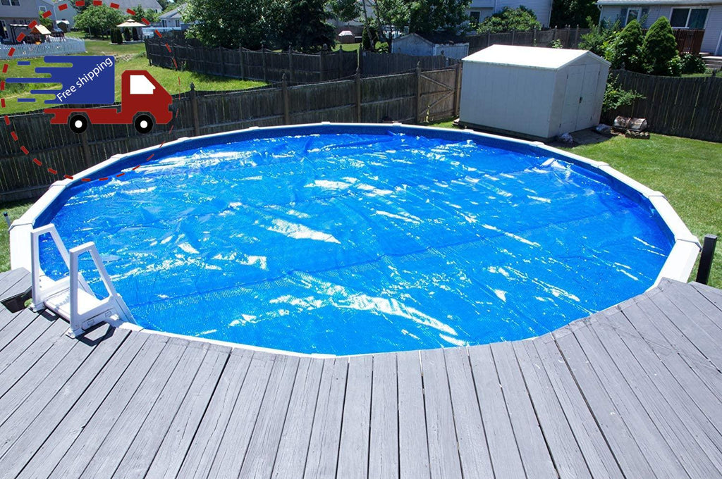 sun2solar blue 24-foot round solar cover | 800 series style | heat retaining bla