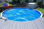 sun2solar blue 24-foot round solar cover | 800 series style | heat retaining bla