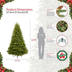 6.5 ft. Pre-Lit Incandescent Fraser Fir Artificial Christmas Tree with 500 UL Clear Lights