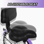 Kehaoy Adult Tricycle 7 Speed - Three Wheel Bikes for Seniors, Adults, Women, Men, 24 Inch Wheels, Cargo Basket, Purple