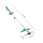 Electric Lawn Trimmer, Handheld Lawn Mower Garden Grass Cutter with Grass Shield &amp; Shoulder Strap, 11000Rpm Outdoor Rechargeable Lithium Battery Portable Weeder Shrub Orchard Pruning Machine