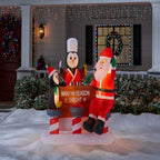 5 ft Sushi Santa and Penguins Holiday Inflatable