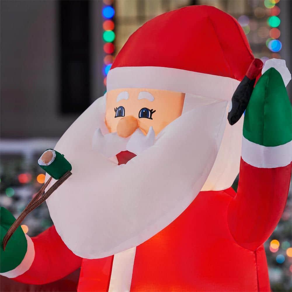 5 ft Sushi Santa and Penguins Holiday Inflatable