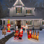 5 ft Sushi Santa and Penguins Holiday Inflatable
