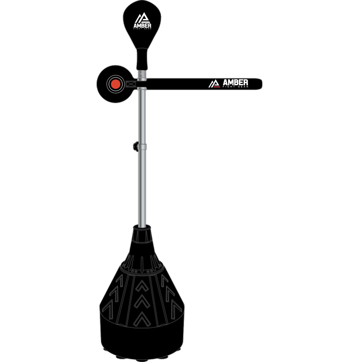 Amber Rapid-Reflex Boxing Bar 2 in 1 Boxing Punch Bag Reflex Spinning Bar Height Adjustable Sparring Boxing Training for Home or Gym
