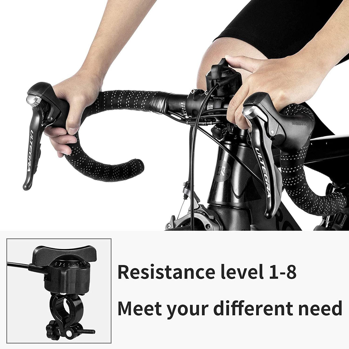 ROCKBROS Bike Trainer Stand for Indoor Riding Bicycle Exercise Magnetic Stand for Road Mountain Bikes (26-28” Wheel)