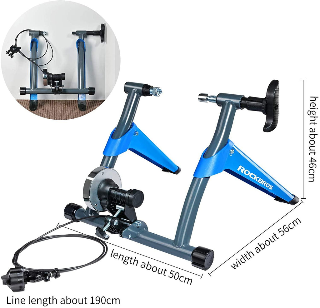 ROCKBROS Bike Trainer Stand for Indoor Riding Bicycle Exercise Magnetic Stand for Road Mountain Bikes (26-28” Wheel)